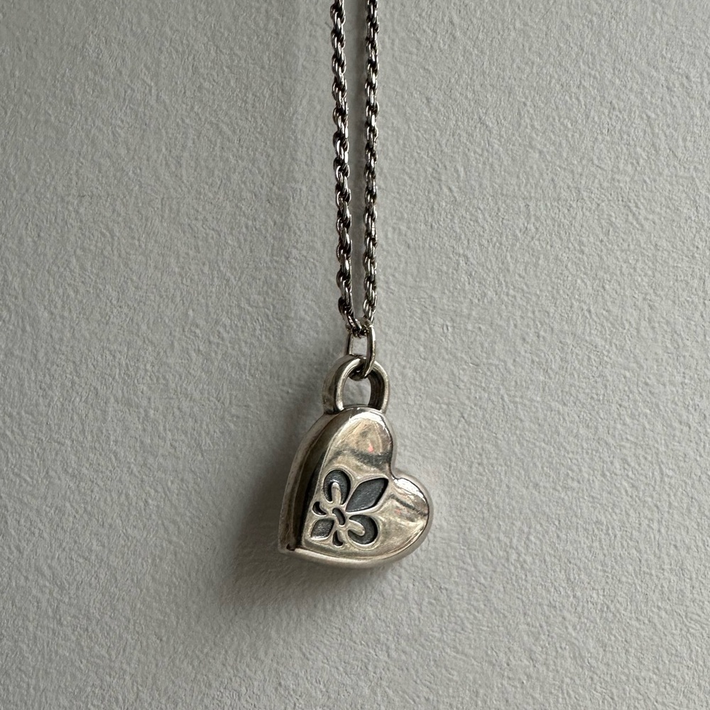 Mignon Faget Silver Necklace with Heart Pendant